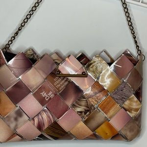 Magazine Purse Custom laminated magazines woven with chain strap